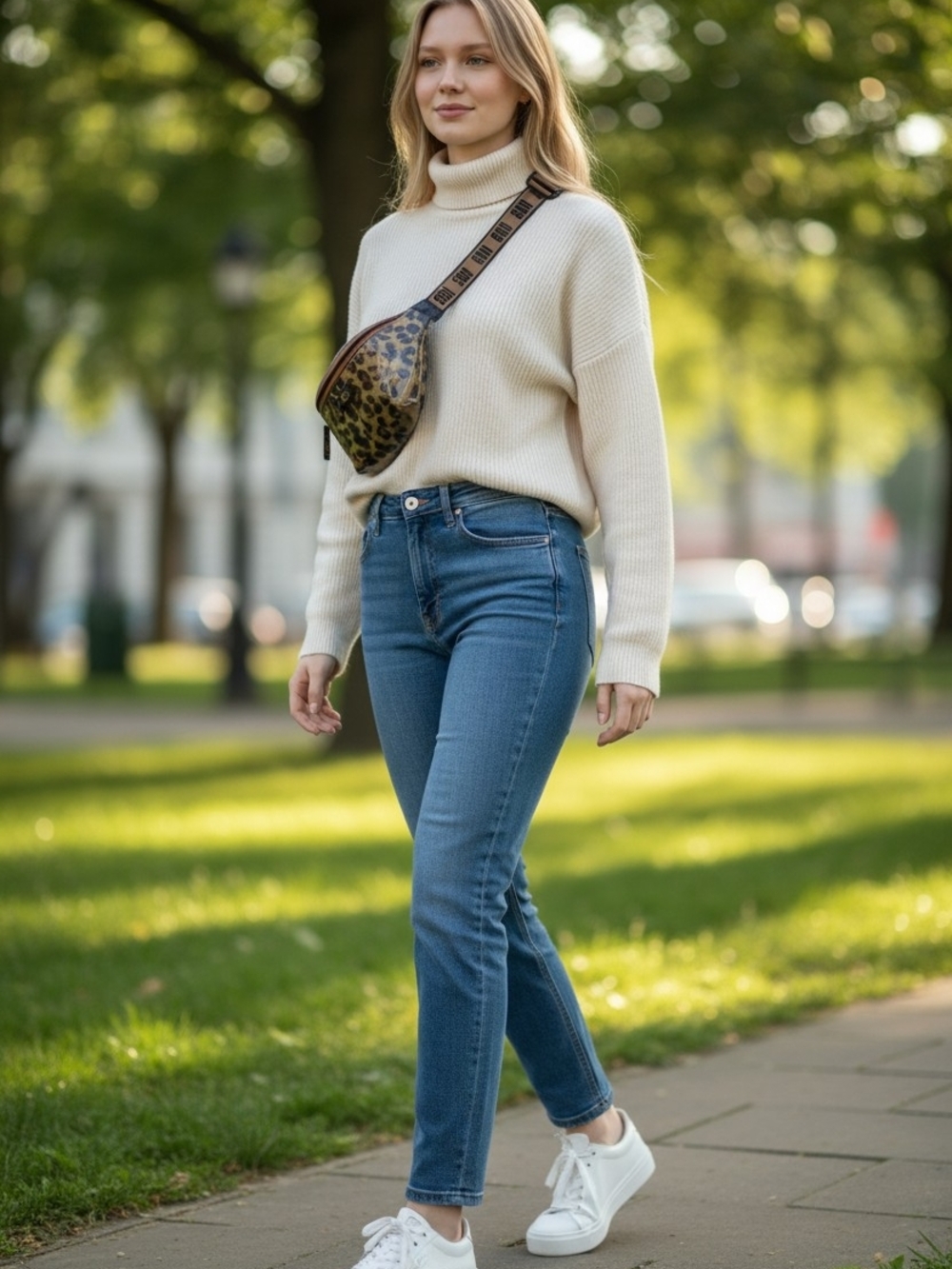 UGG Leopard Print Clear Crossbody Belt Bag - Brown - Picture 5 of 5